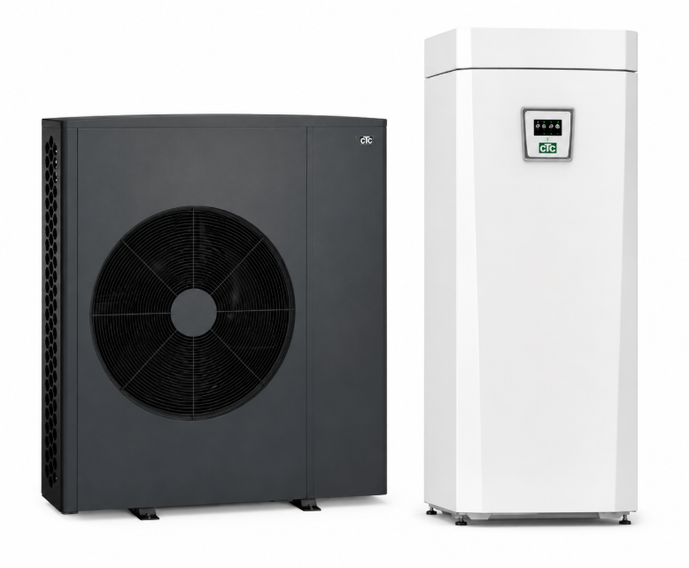 CTC EcoAir C100 Luft/vattenvärmepump & CTC EcoZenith i255 Inomhusmodul