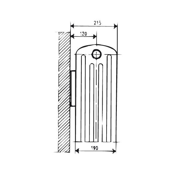Lenhovda Sektionsradiator Triplex 440 mm